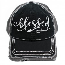 BLESSED in Glitter Print Mujer&apos;s Baseball Style Cap Hat  Black  Gray  eb-41673706